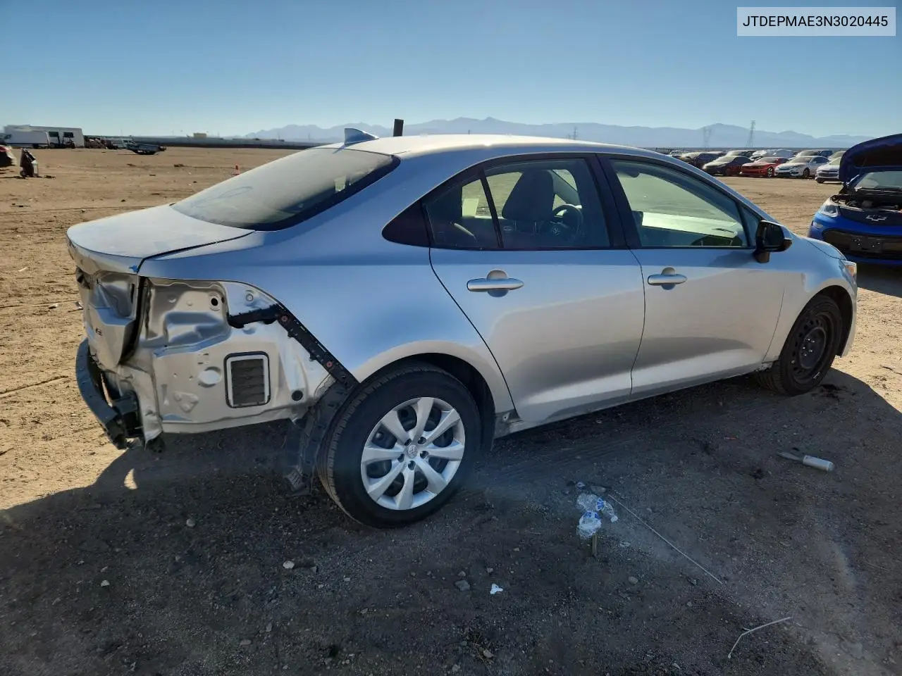 JTDEPMAE3N3020445 2022 Toyota Corolla Le