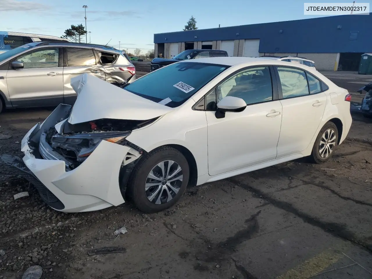JTDEAMDE7N3002317 2022 Toyota Corolla Le