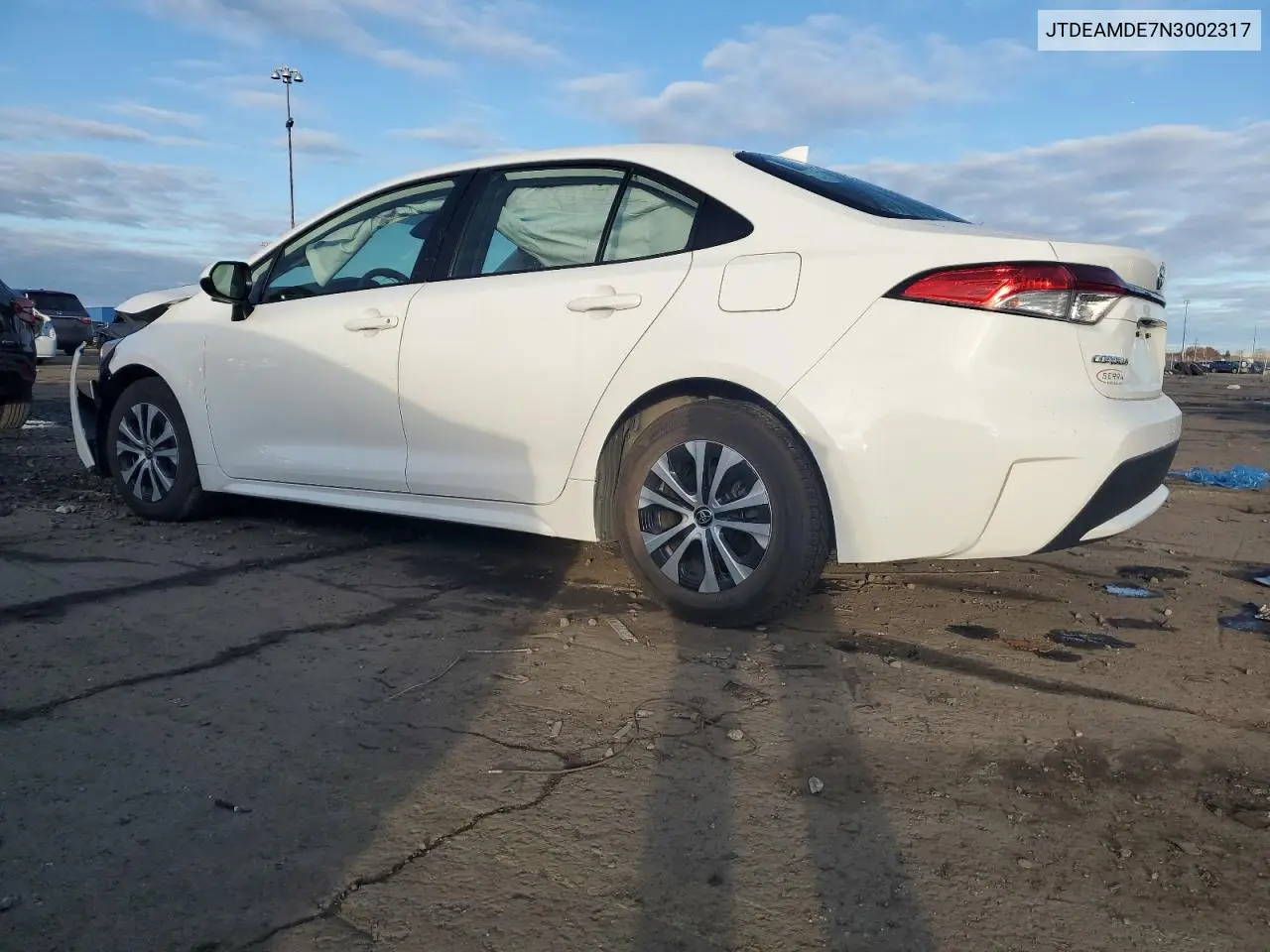 JTDEAMDE7N3002317 2022 Toyota Corolla Le