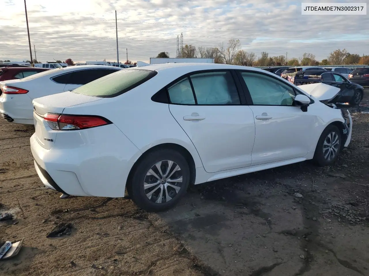 JTDEAMDE7N3002317 2022 Toyota Corolla Le