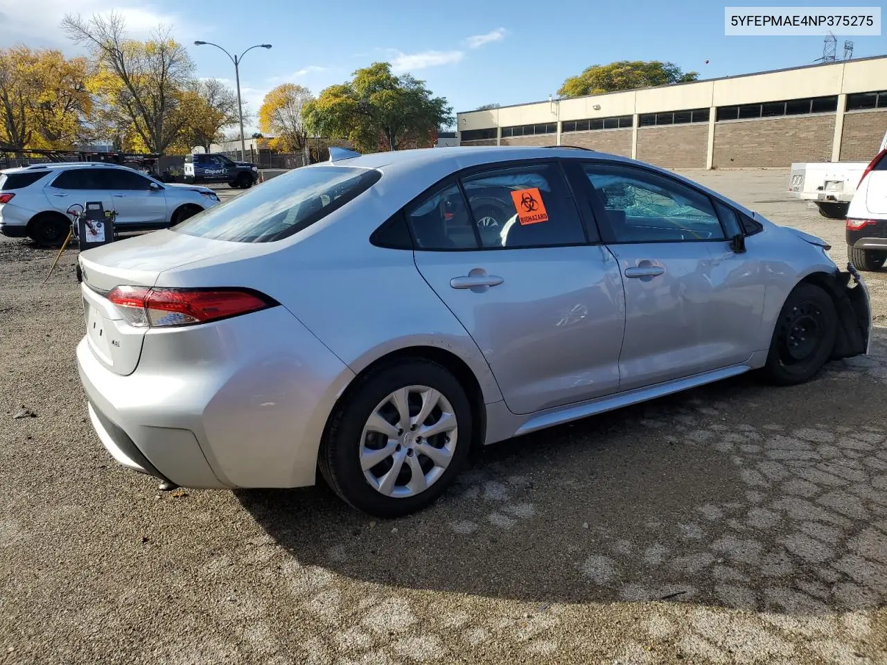 5YFEPMAE4NP375275 2022 Toyota Corolla Le