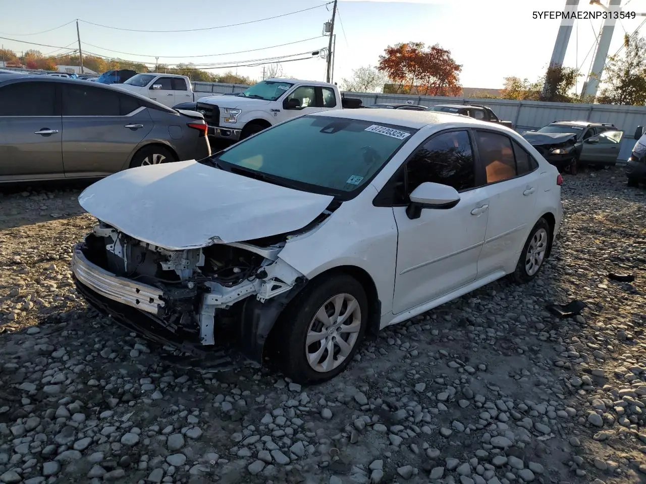 5YFEPMAE2NP313549 2022 Toyota Corolla Le