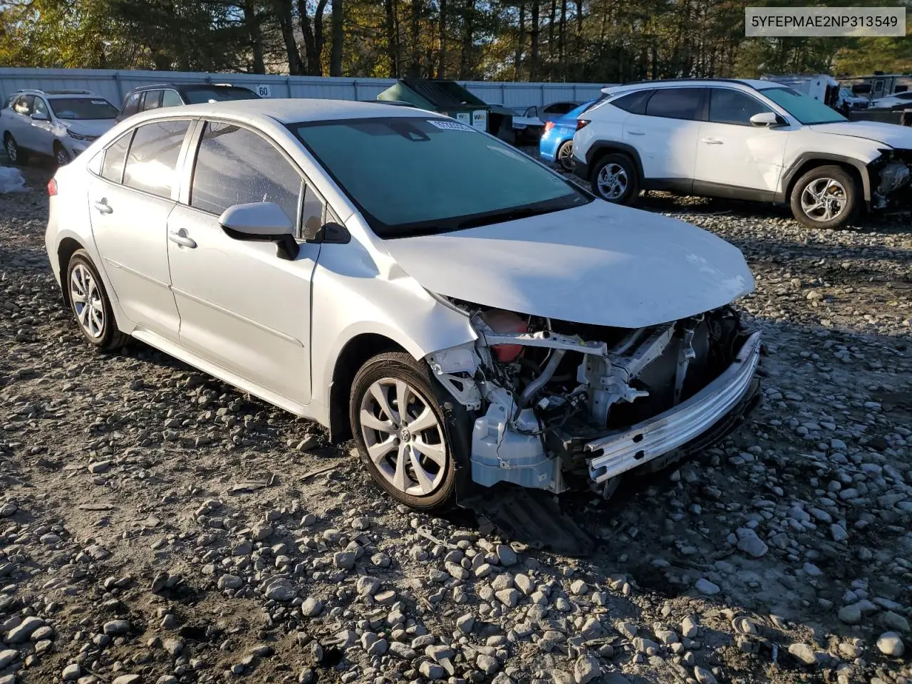 5YFEPMAE2NP313549 2022 Toyota Corolla Le