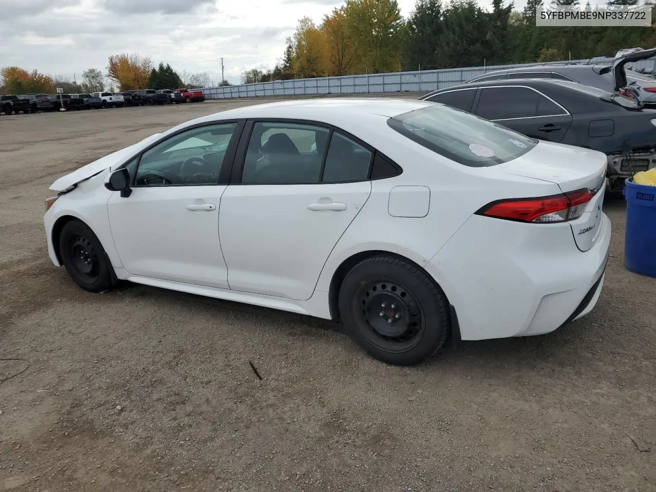 5YFBPMBE9NP337722 2022 Toyota Corolla Le