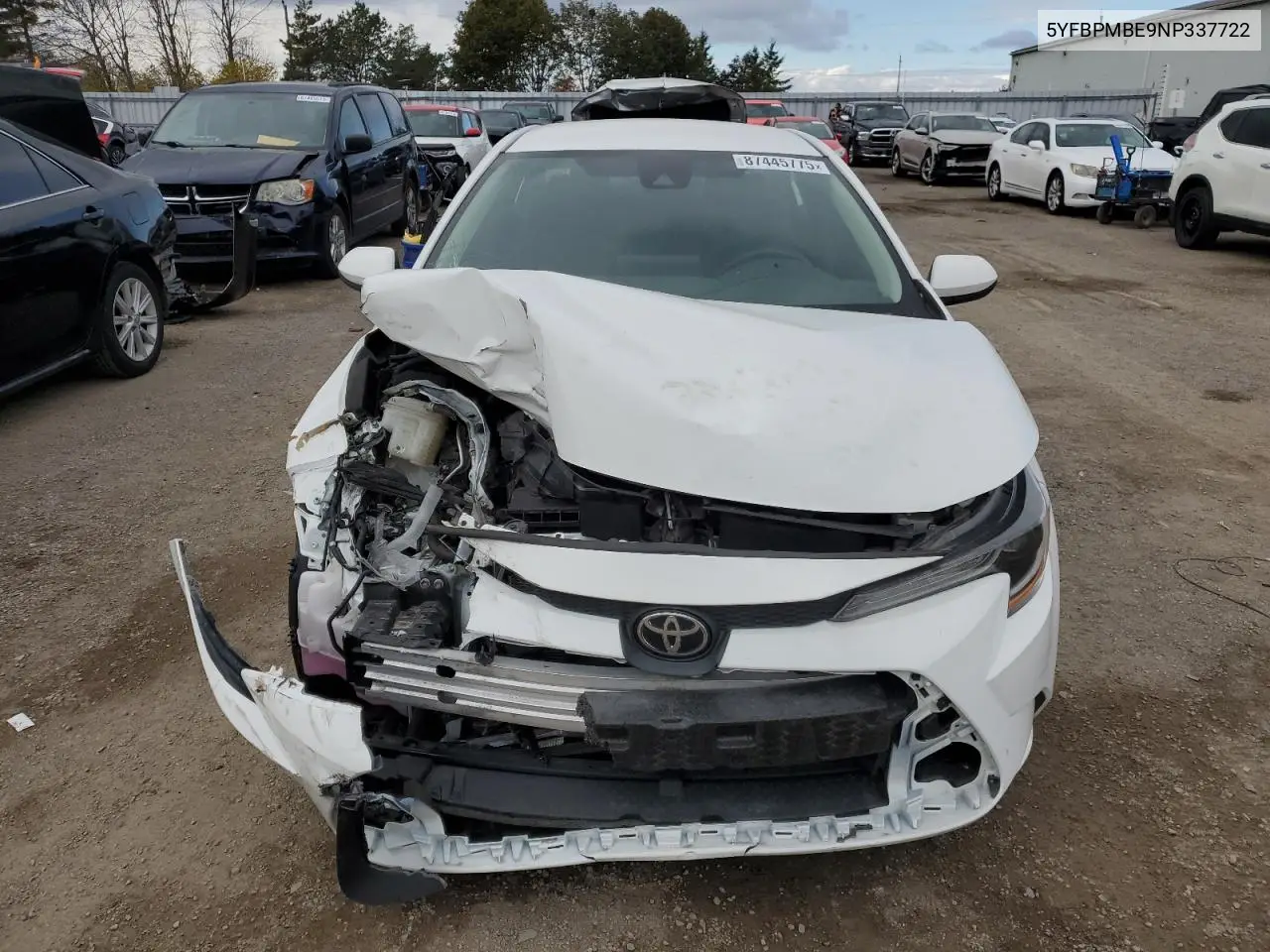 5YFBPMBE9NP337722 2022 Toyota Corolla Le