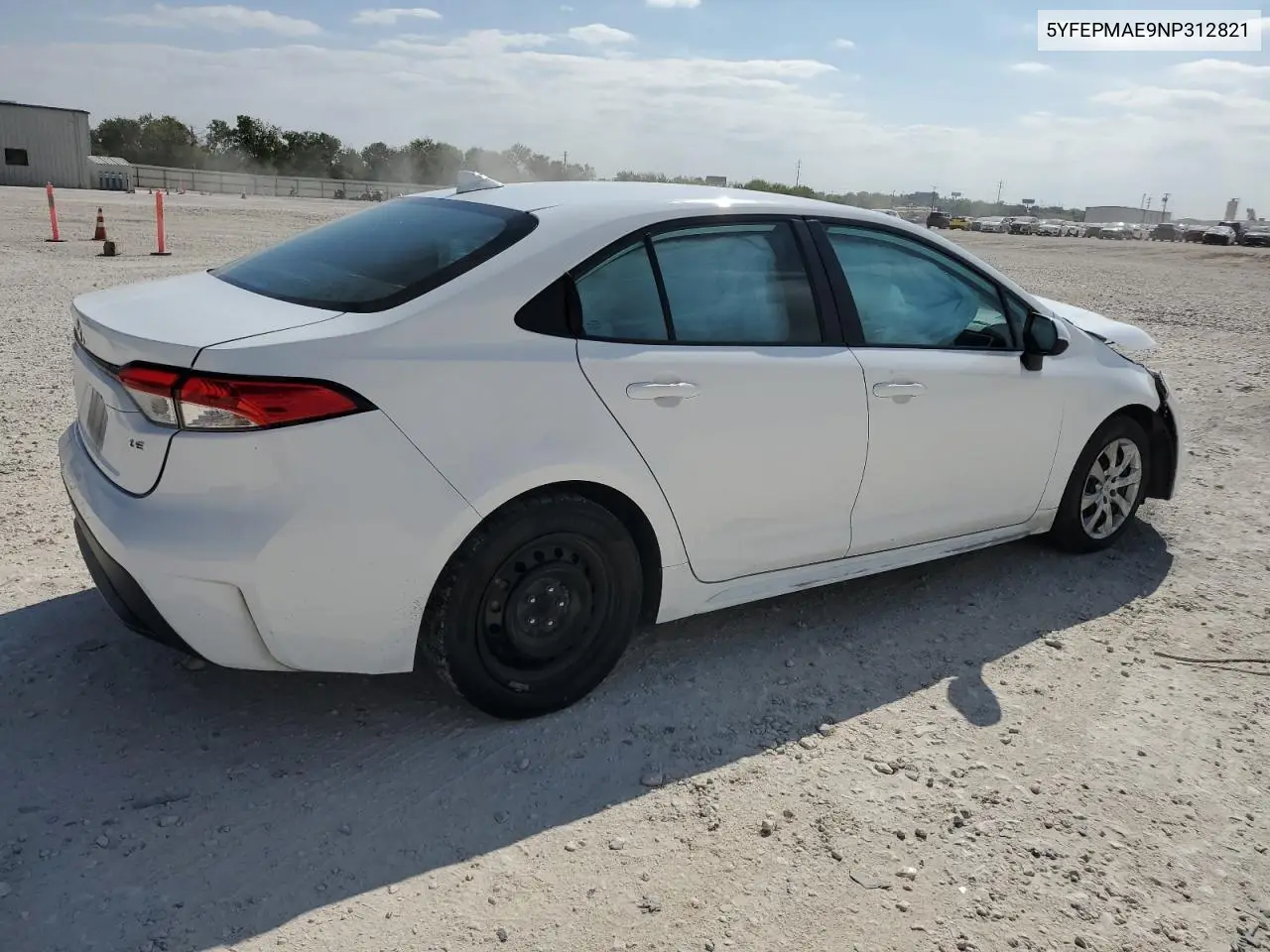 5YFEPMAE9NP312821 2022 Toyota Corolla Le