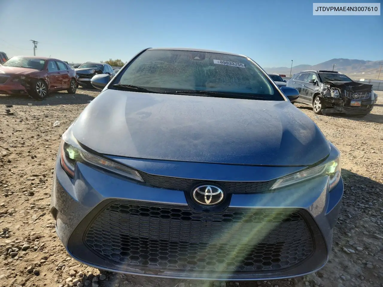 JTDVPMAE4N3007610 2022 Toyota Corolla Le