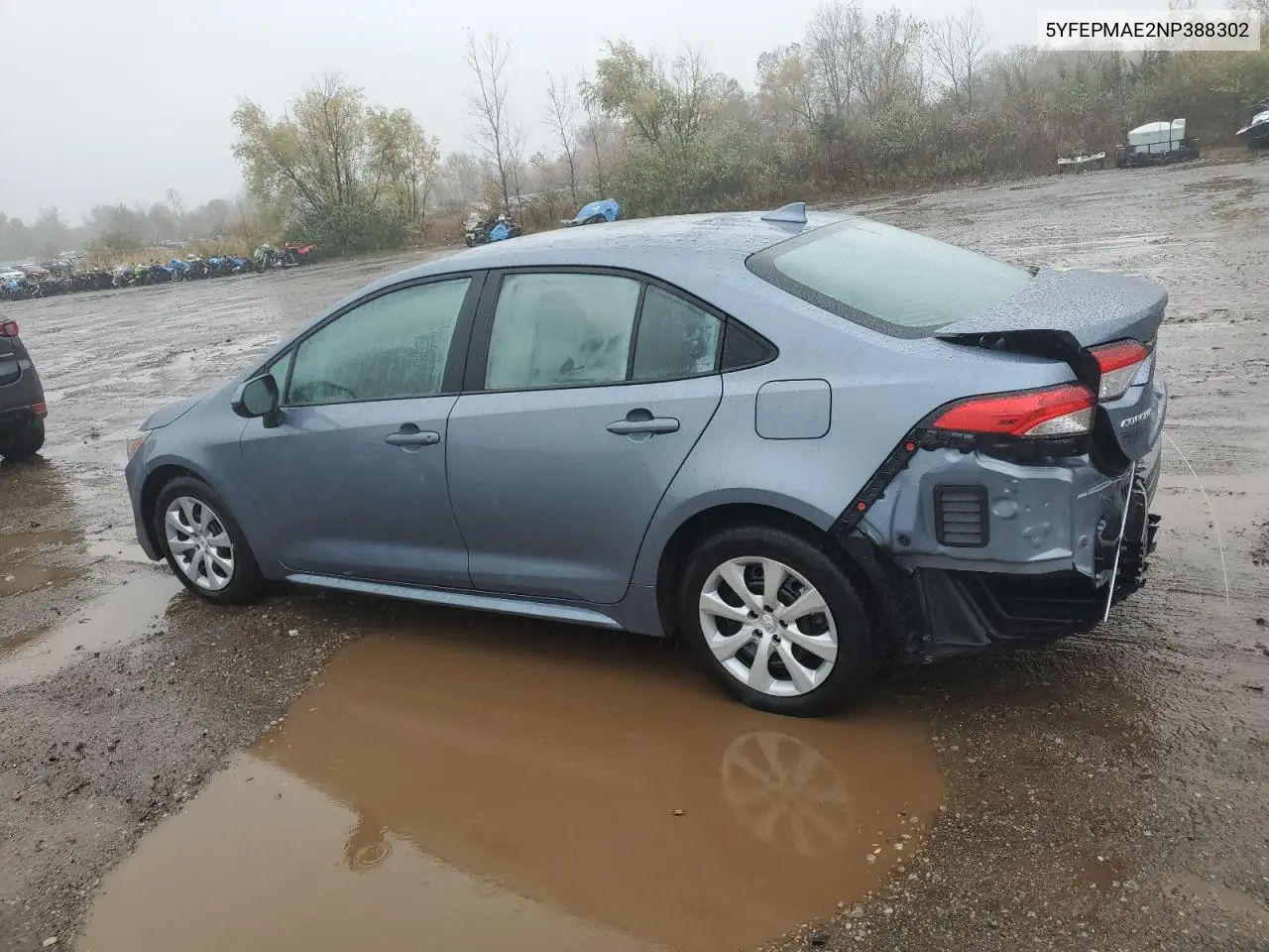 5YFEPMAE2NP388302 2022 Toyota Corolla Le