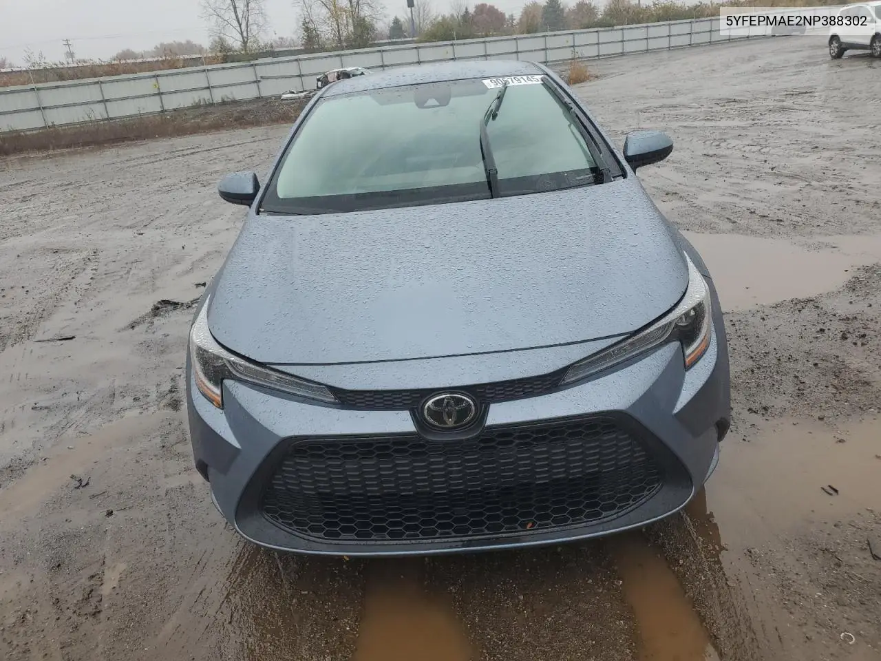 5YFEPMAE2NP388302 2022 Toyota Corolla Le