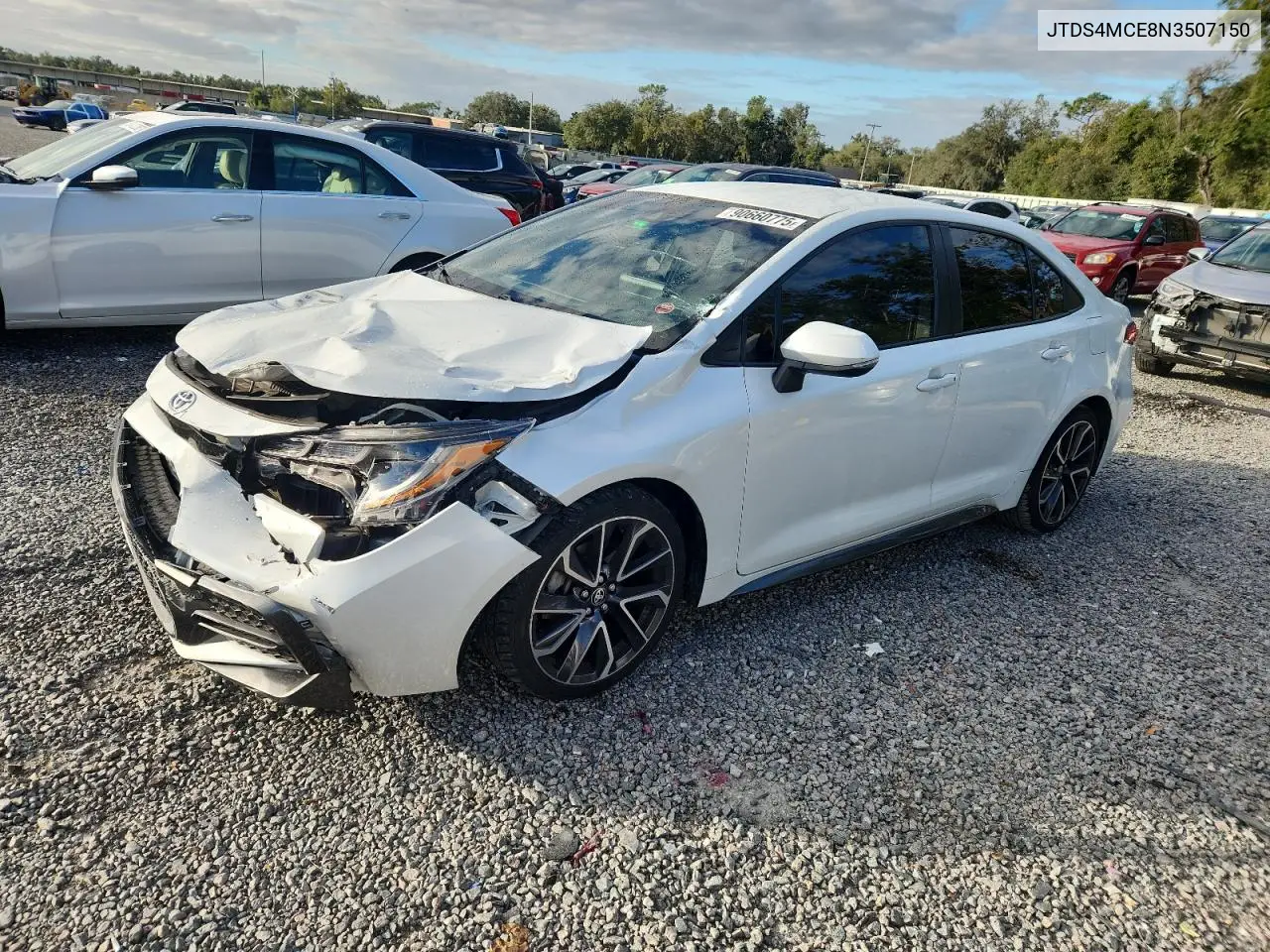 JTDS4MCE8N3507150 2022 Toyota Corolla Se