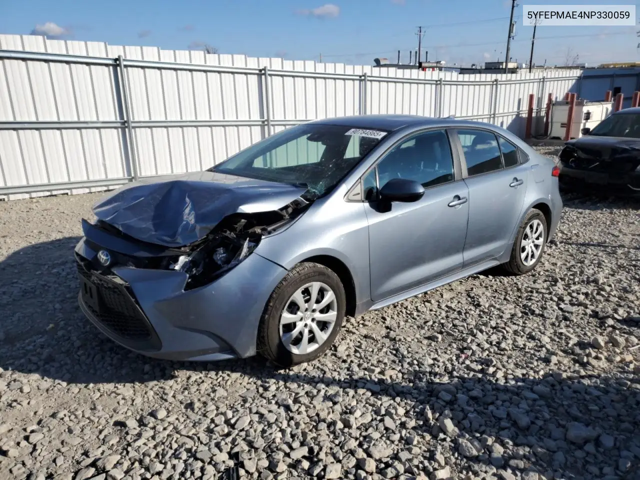 5YFEPMAE4NP330059 2022 Toyota Corolla Le