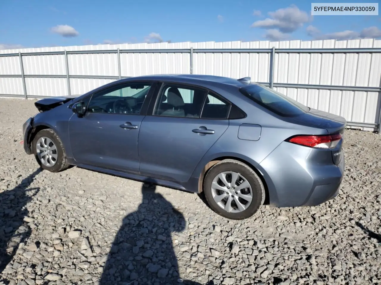 5YFEPMAE4NP330059 2022 Toyota Corolla Le