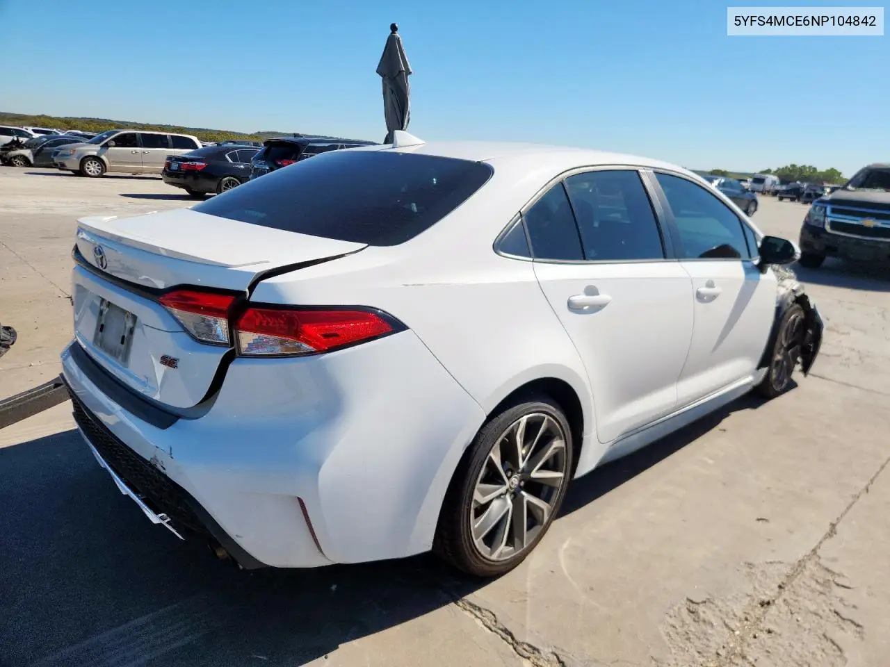 5YFS4MCE6NP104842 2022 Toyota Corolla Se