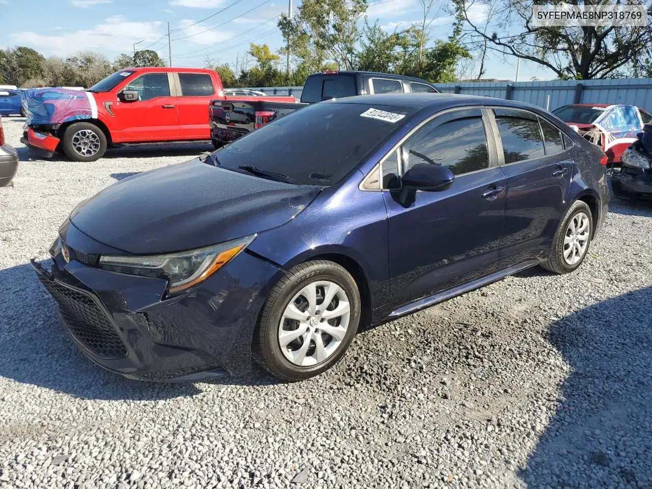 5YFEPMAE8NP318769 2022 Toyota Corolla Le