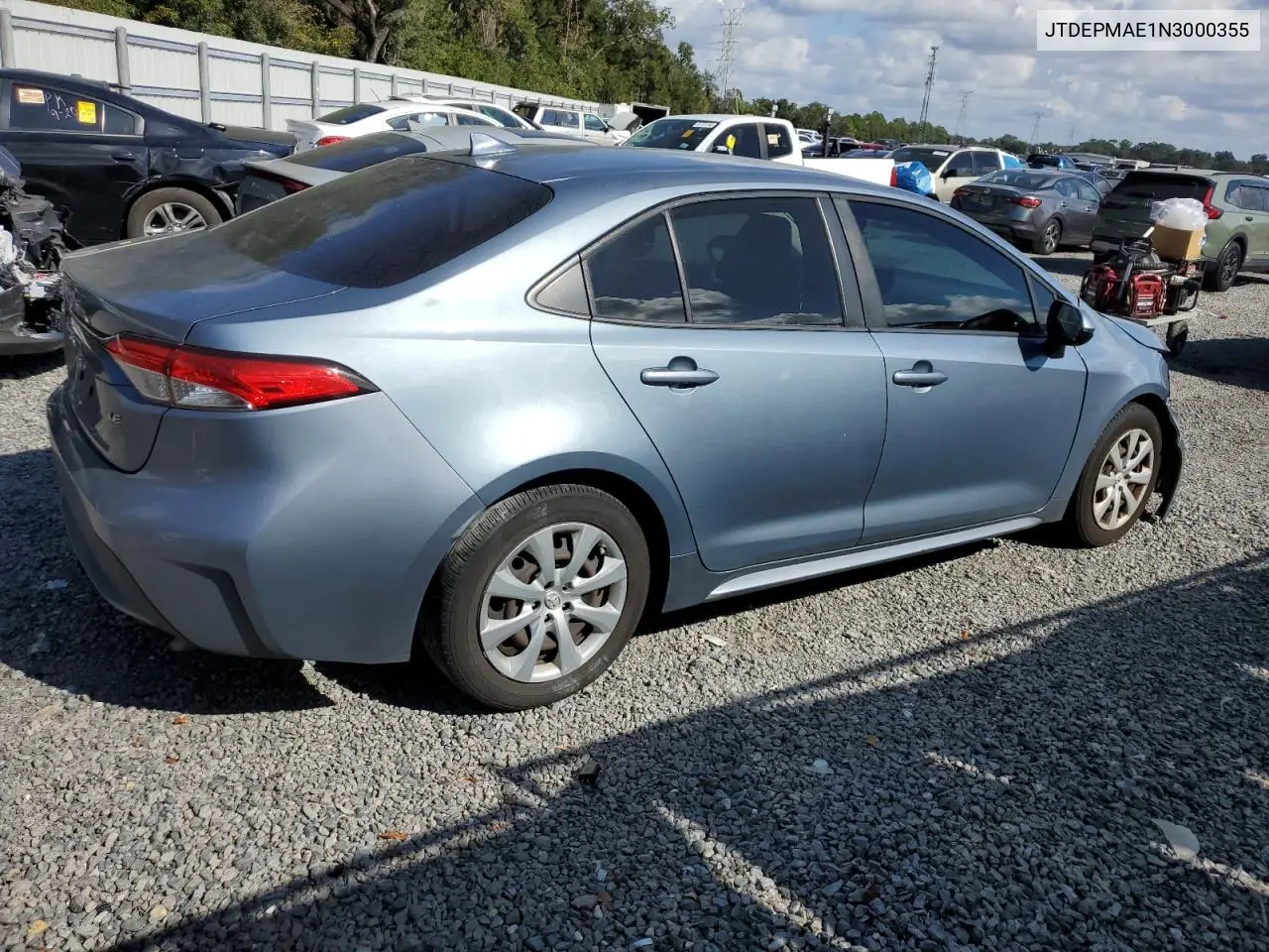 JTDEPMAE1N3000355 2022 Toyota Corolla Le