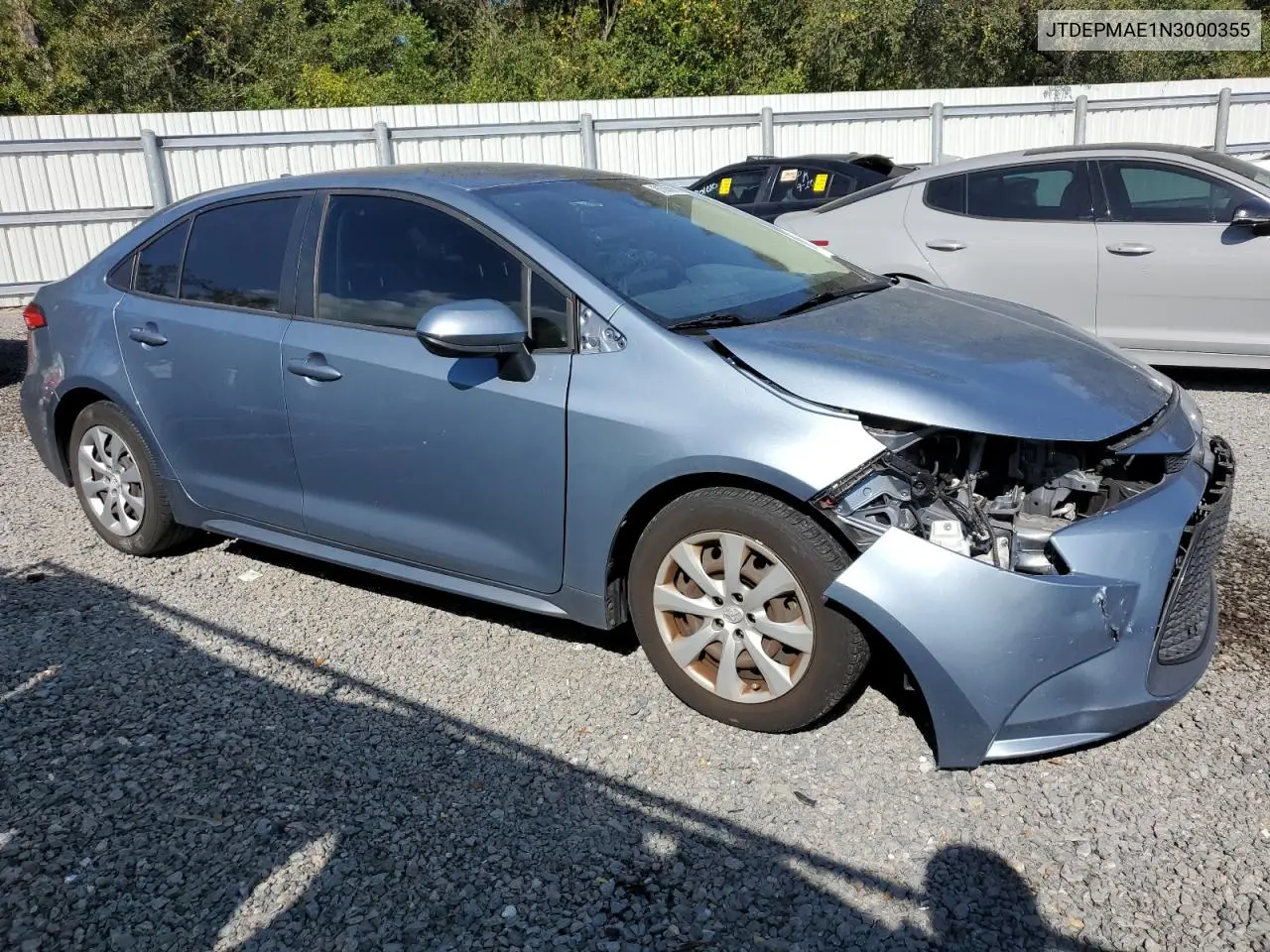 JTDEPMAE1N3000355 2022 Toyota Corolla Le