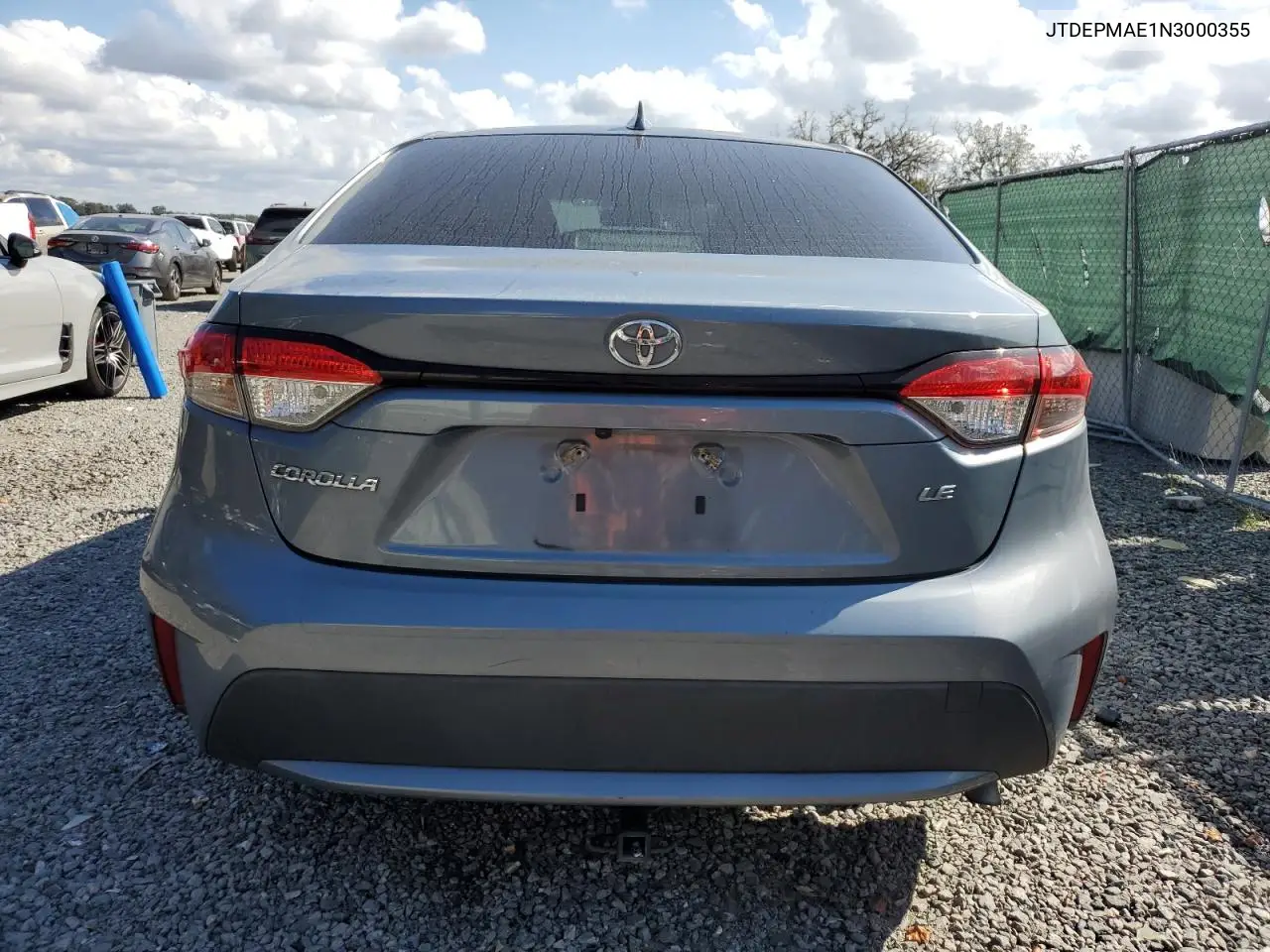 JTDEPMAE1N3000355 2022 Toyota Corolla Le