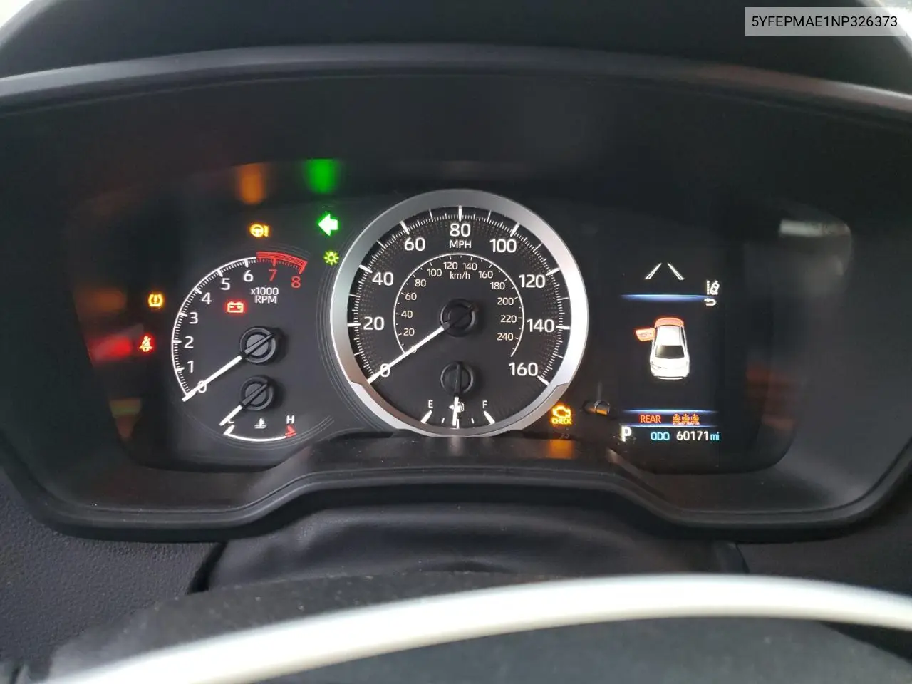 5YFEPMAE1NP326373 2022 Toyota Corolla Le