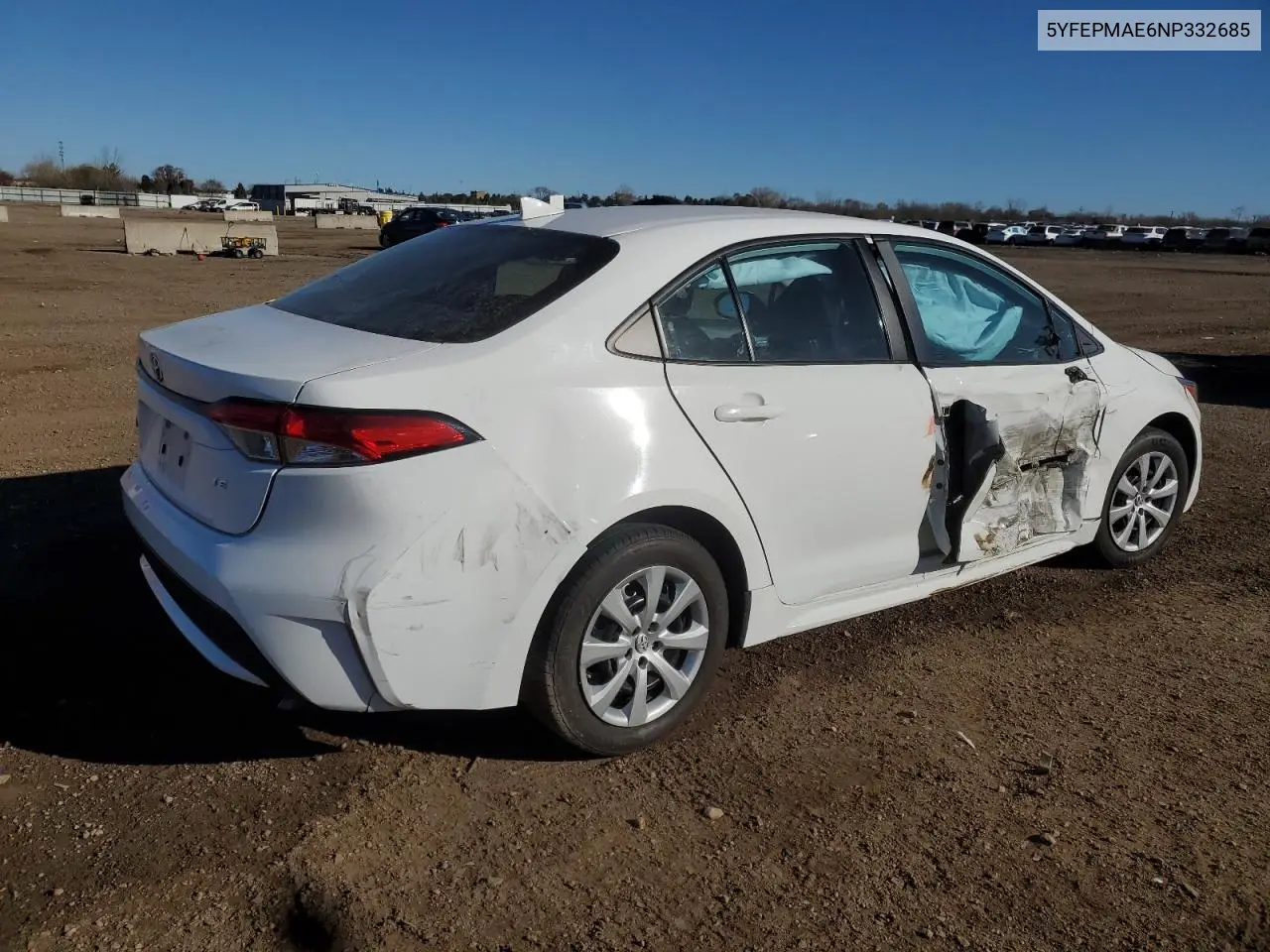 5YFEPMAE6NP332685 2022 Toyota Corolla Le