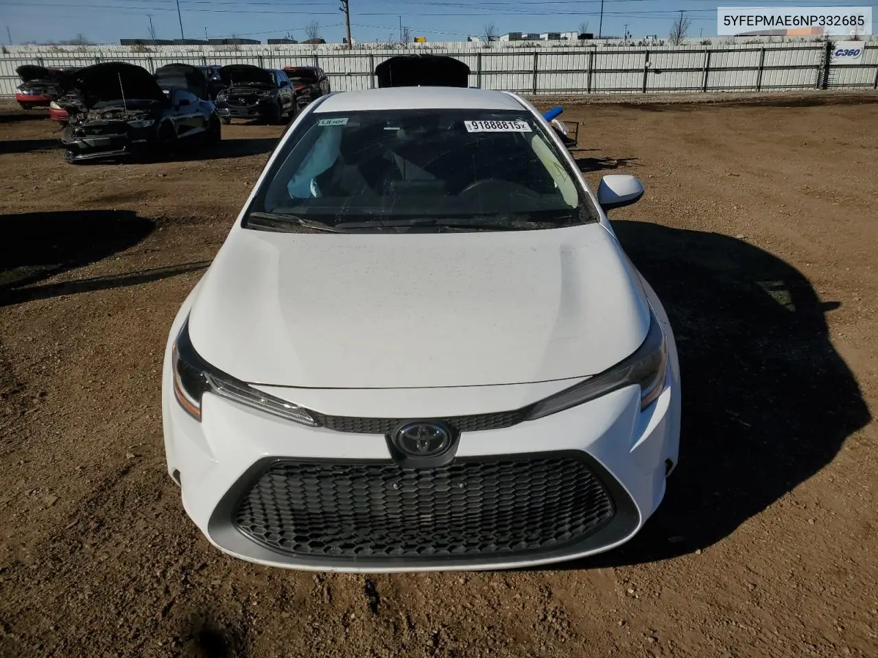5YFEPMAE6NP332685 2022 Toyota Corolla Le