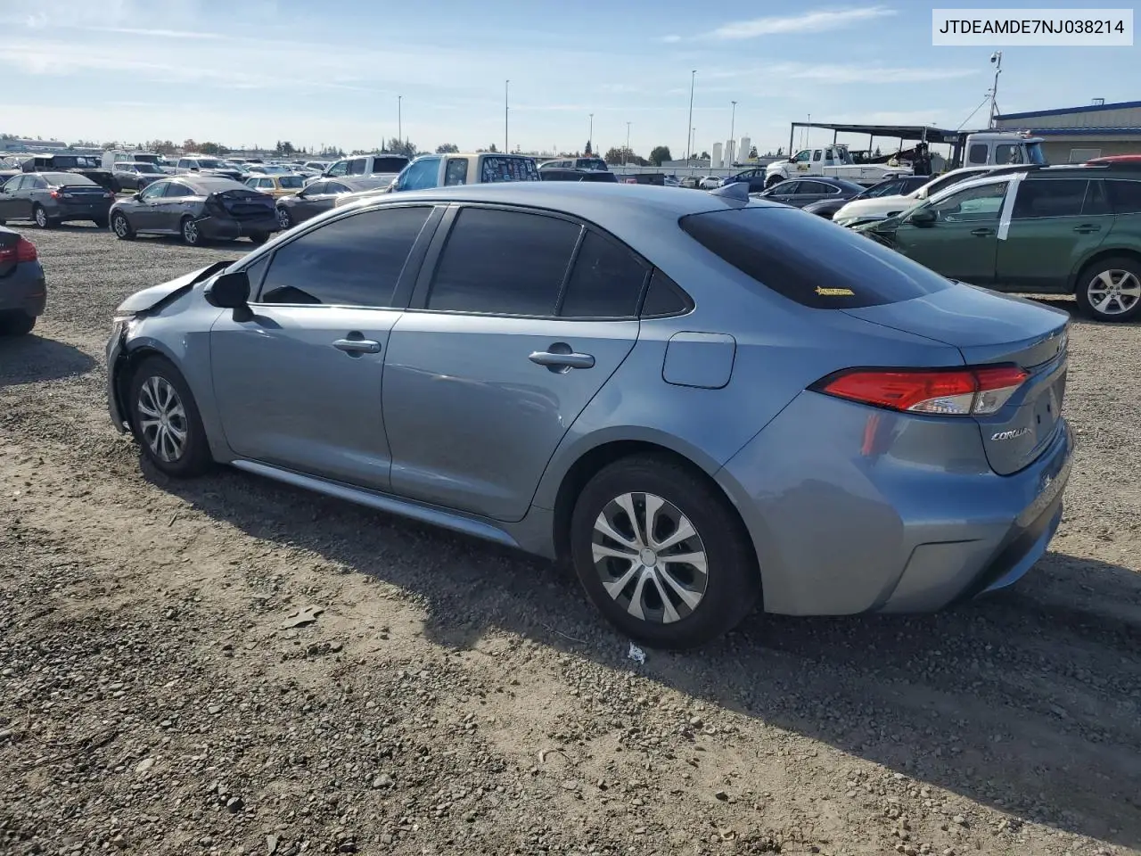 JTDEAMDE7NJ038214 2022 Toyota Corolla Le
