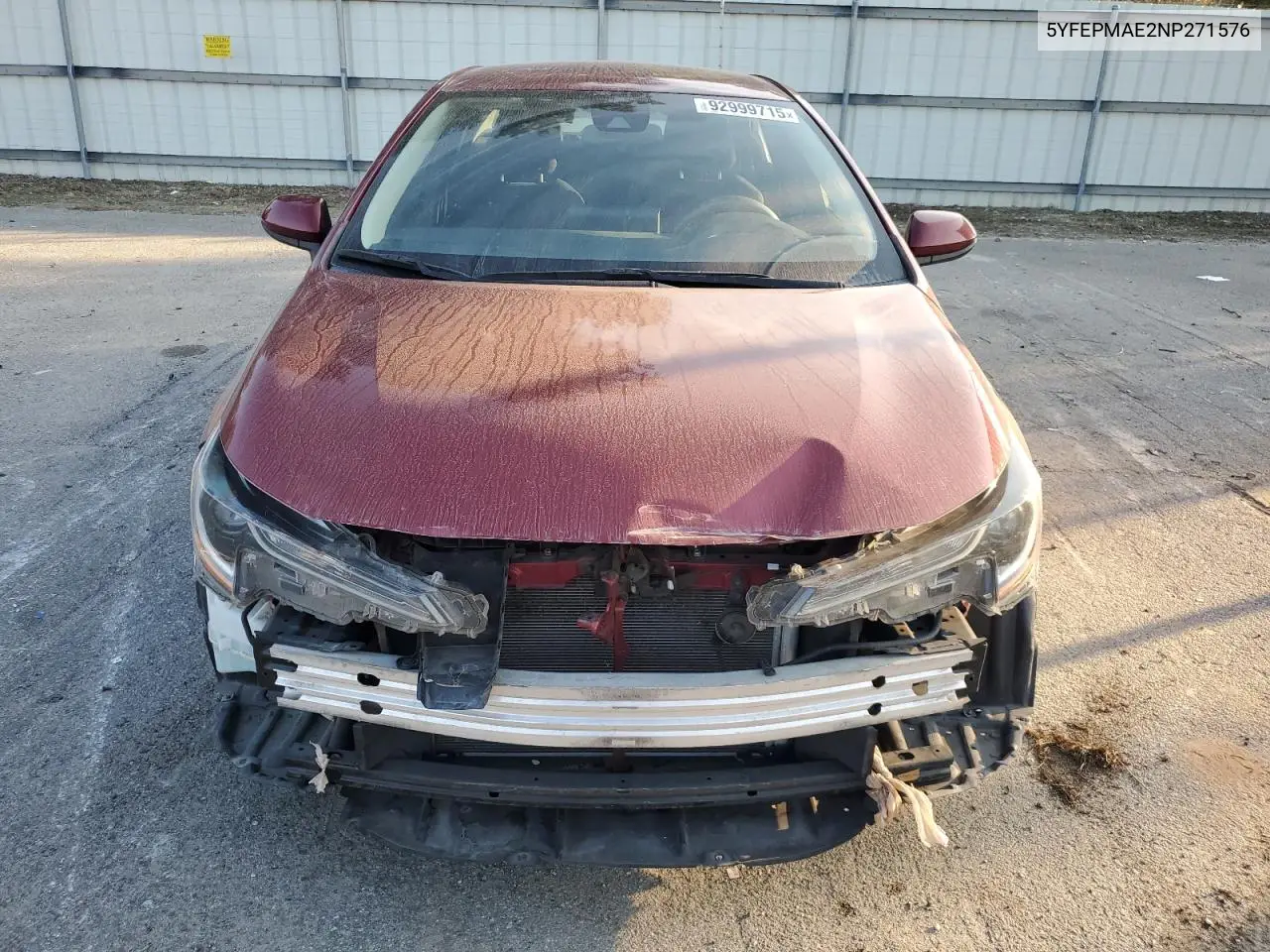 5YFEPMAE2NP271576 2022 Toyota Corolla Le