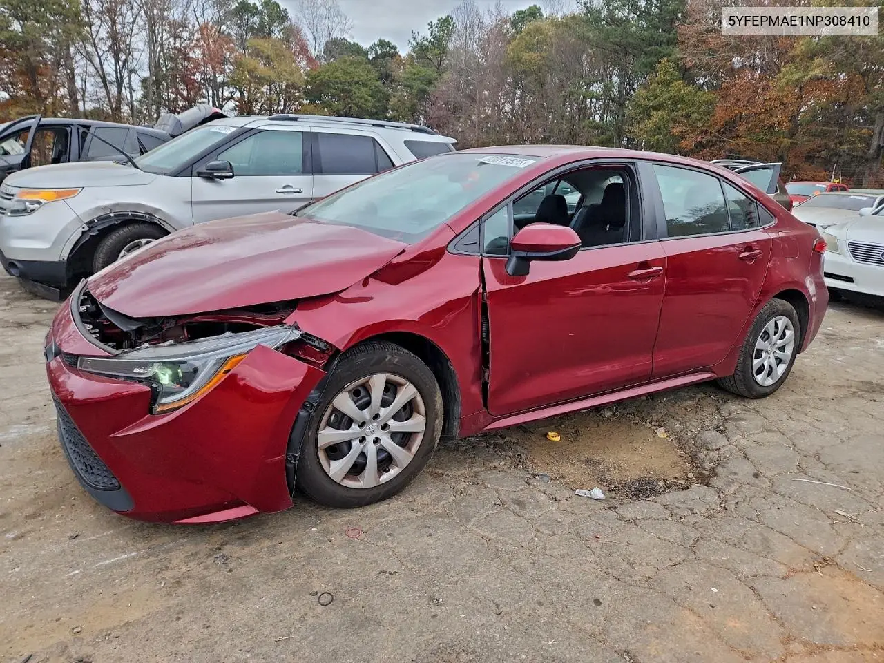 5YFEPMAE1NP308410 2022 Toyota Corolla Le