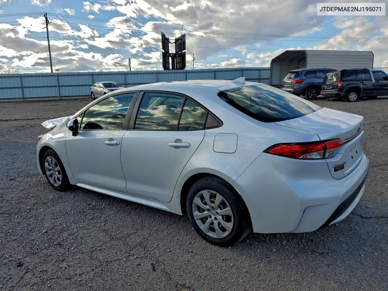 JTDEPMAE2NJ195071 2022 Toyota Corolla Le