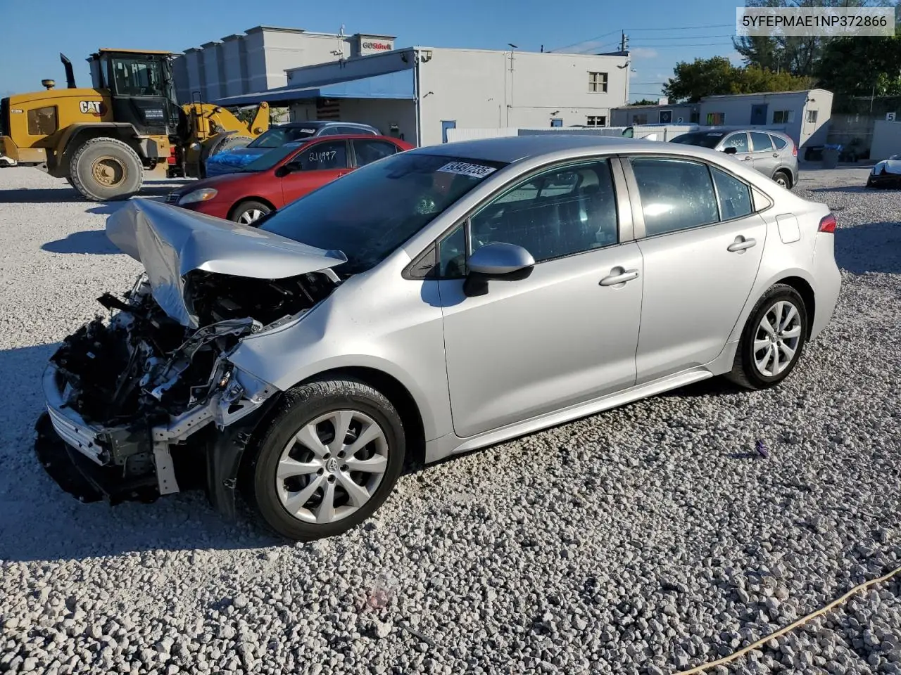 5YFEPMAE1NP372866 2022 Toyota Corolla Le