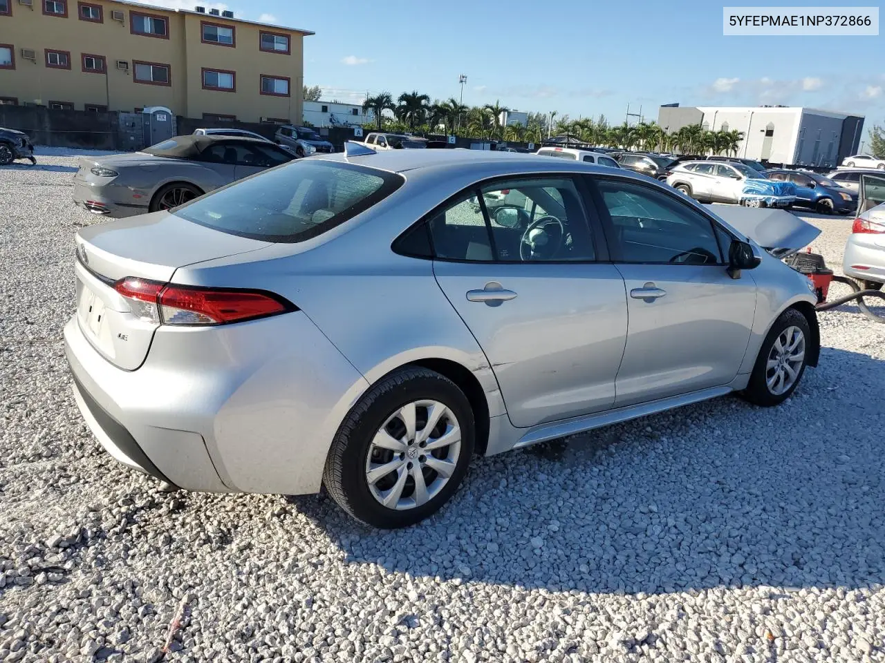 5YFEPMAE1NP372866 2022 Toyota Corolla Le