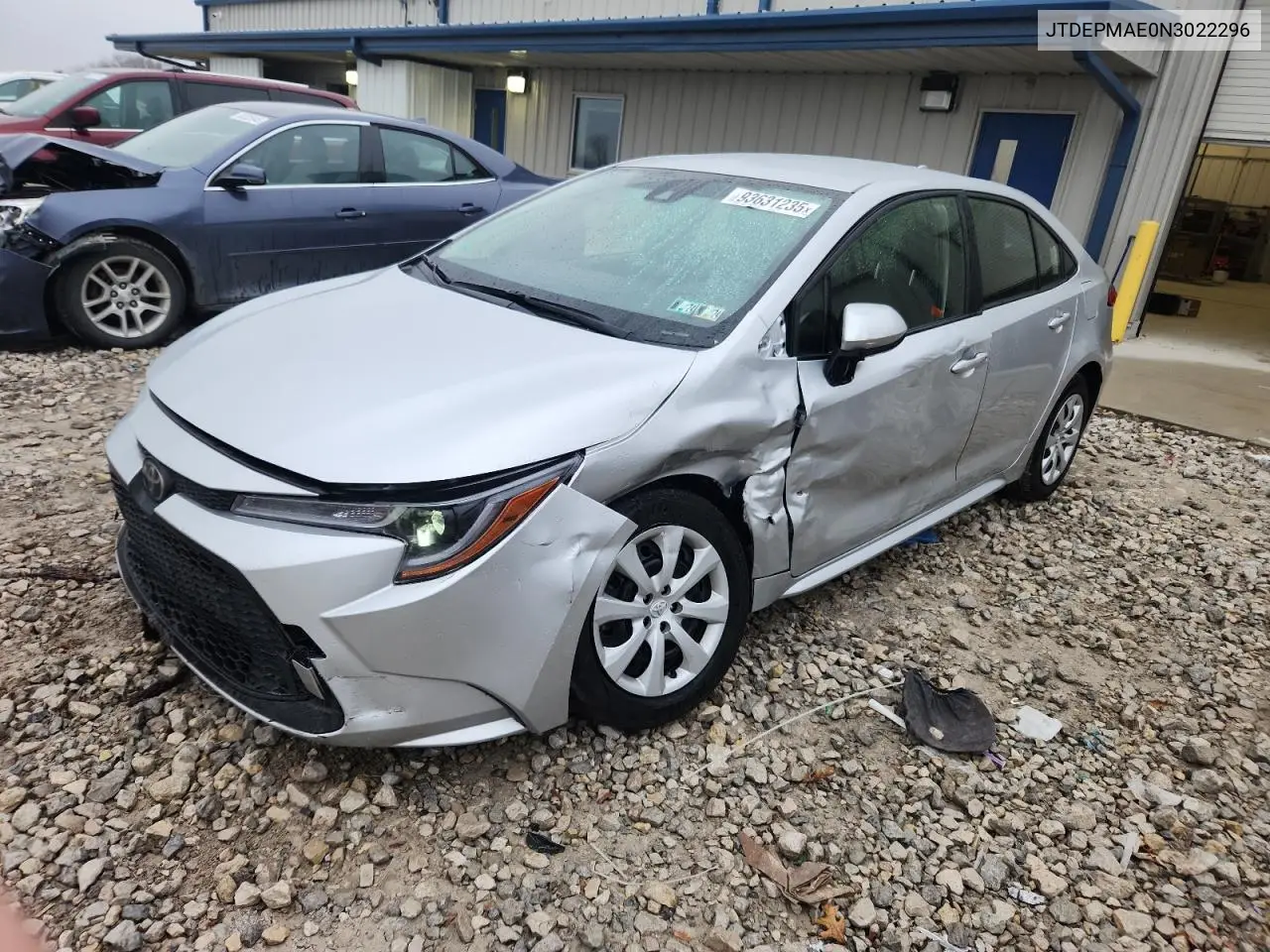 JTDEPMAE0N3022296 2022 Toyota Corolla Le