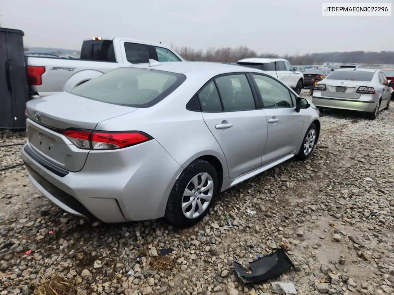 JTDEPMAE0N3022296 2022 Toyota Corolla Le