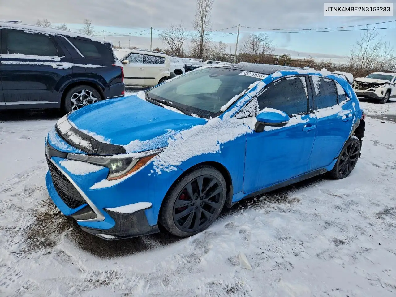 JTNK4MBE2N3153283 2022 Toyota Corolla Se