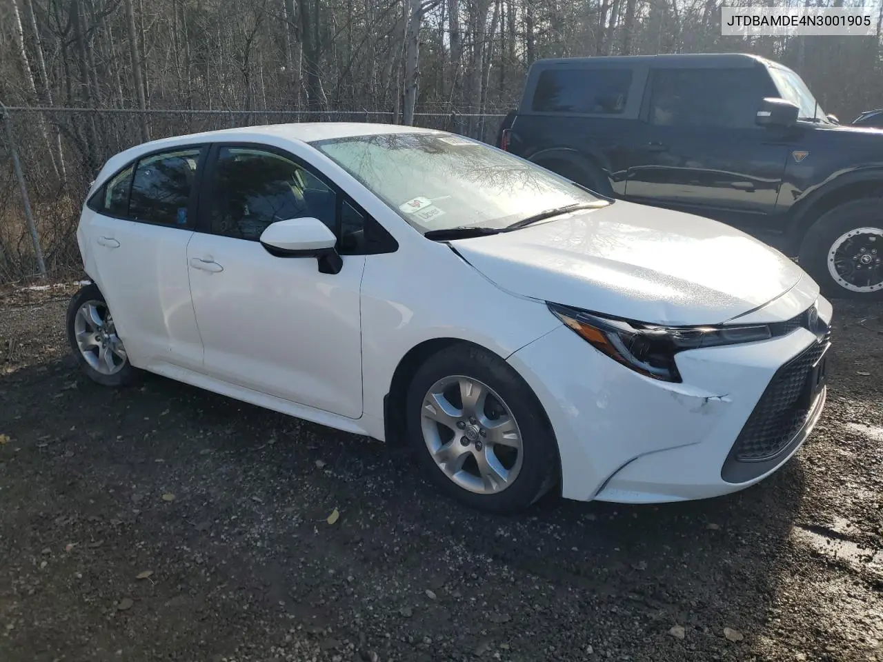 JTDBAMDE4N3001905 2022 Toyota Corolla