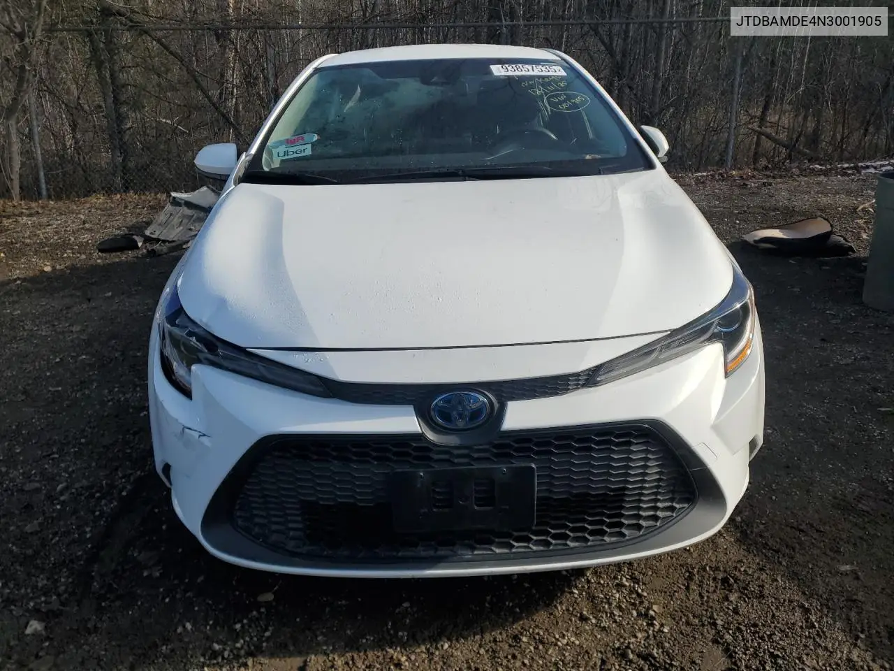 JTDBAMDE4N3001905 2022 Toyota Corolla