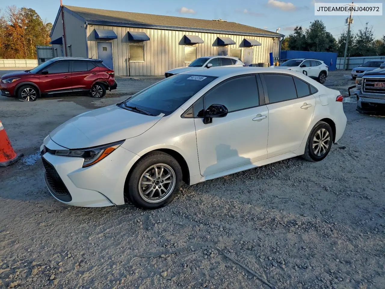 JTDEAMDE4NJ040972 2022 Toyota Corolla Le