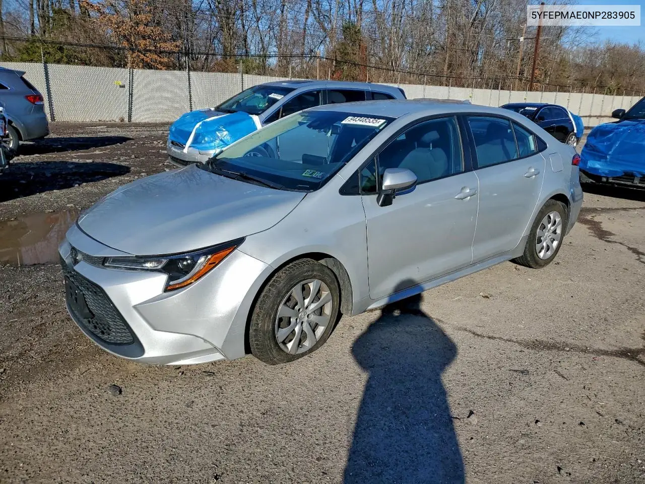 5YFEPMAE0NP283905 2022 Toyota Corolla Le