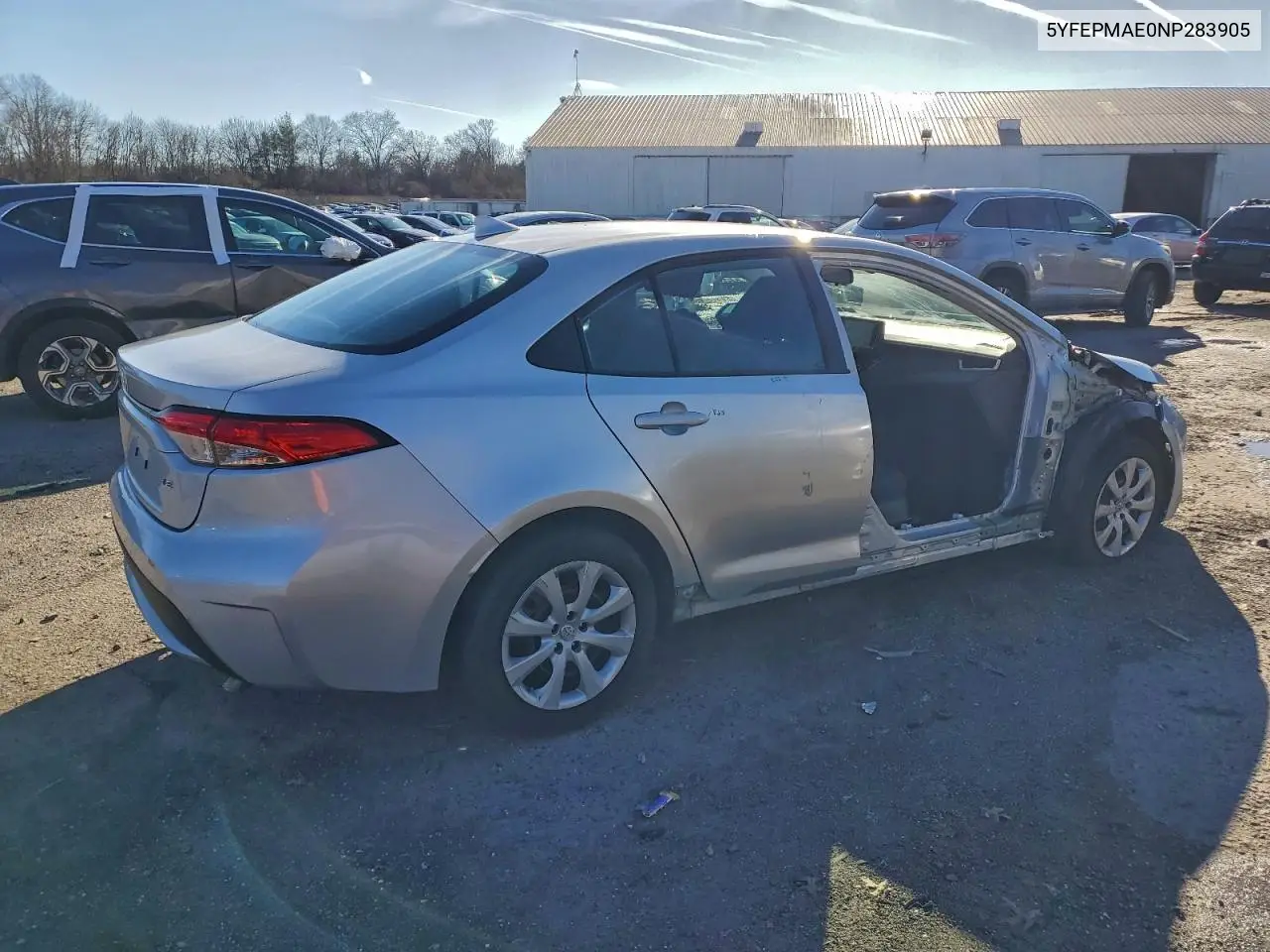 5YFEPMAE0NP283905 2022 Toyota Corolla Le