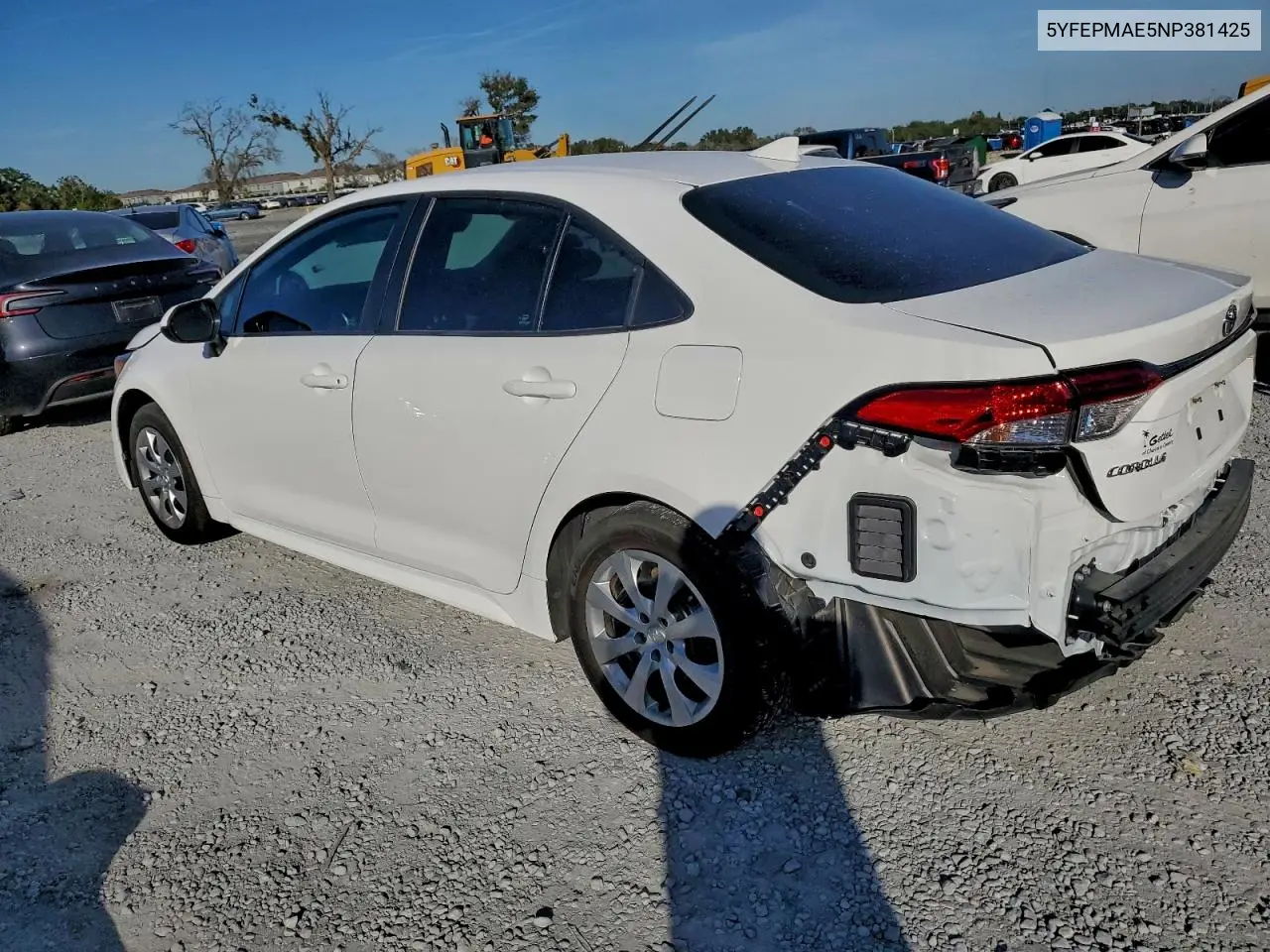 5YFEPMAE5NP381425 2022 Toyota Corolla Le