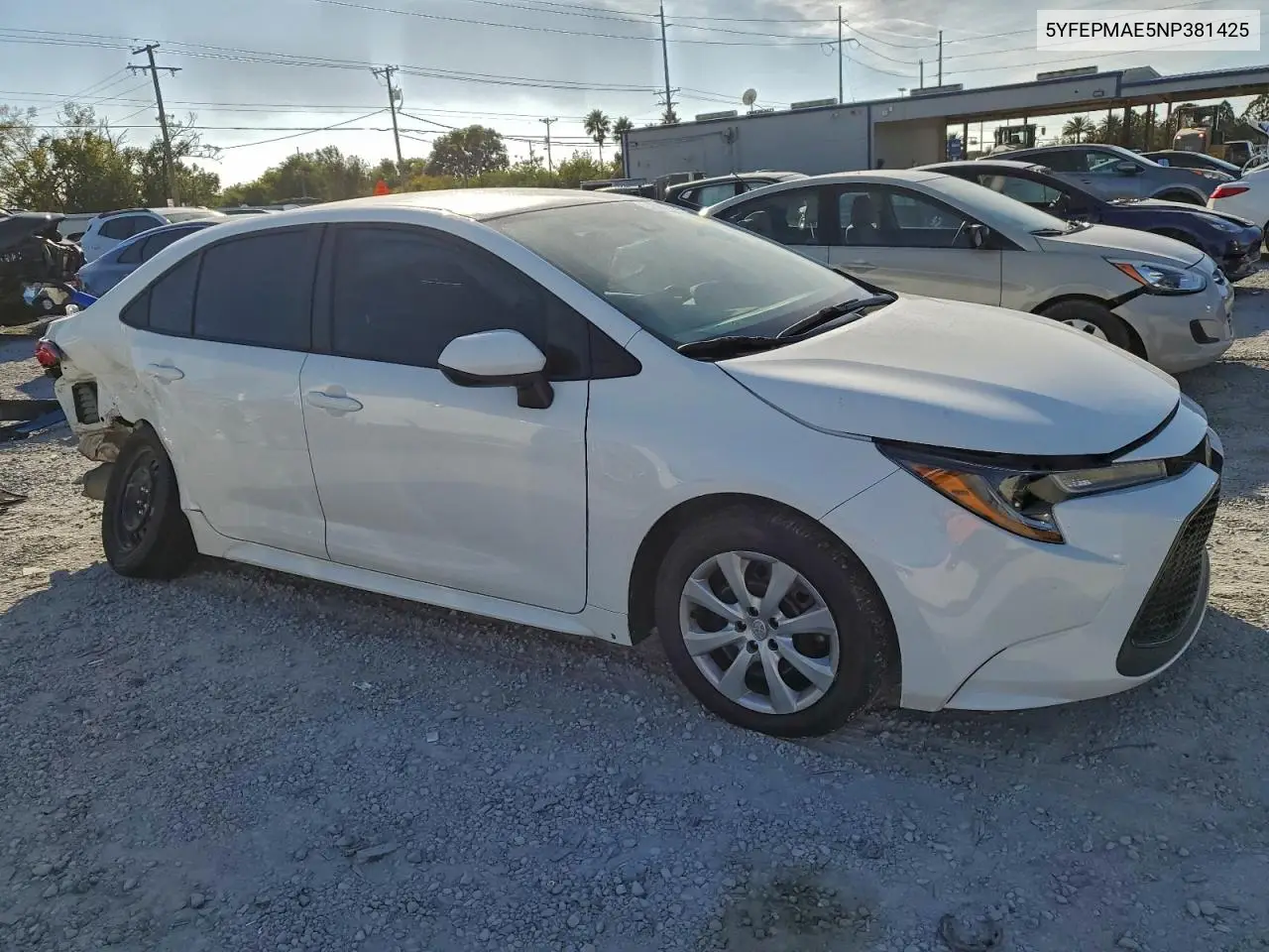 5YFEPMAE5NP381425 2022 Toyota Corolla Le