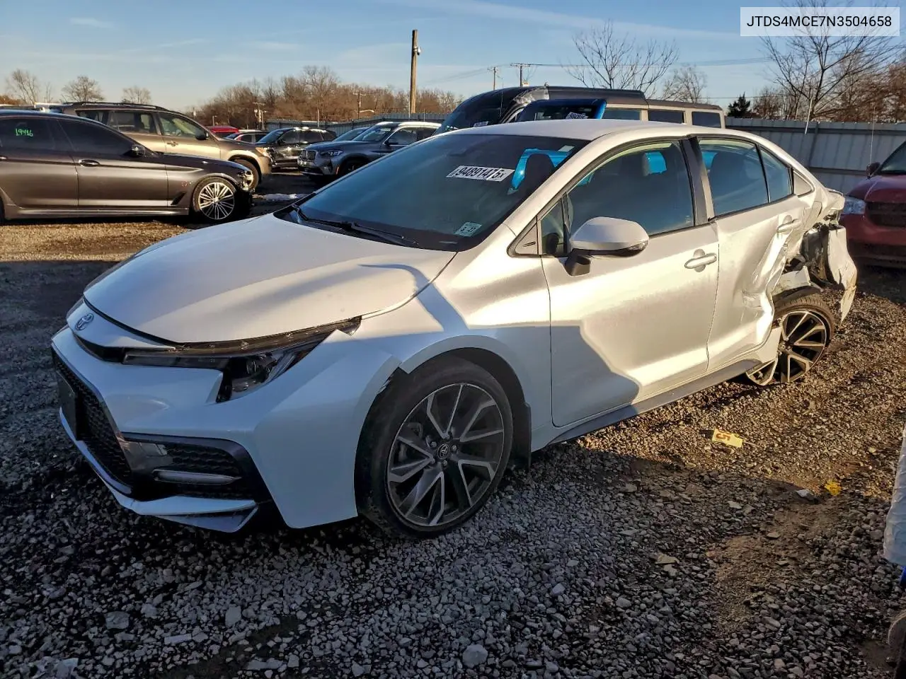JTDS4MCE7N3504658 2022 Toyota Corolla Se