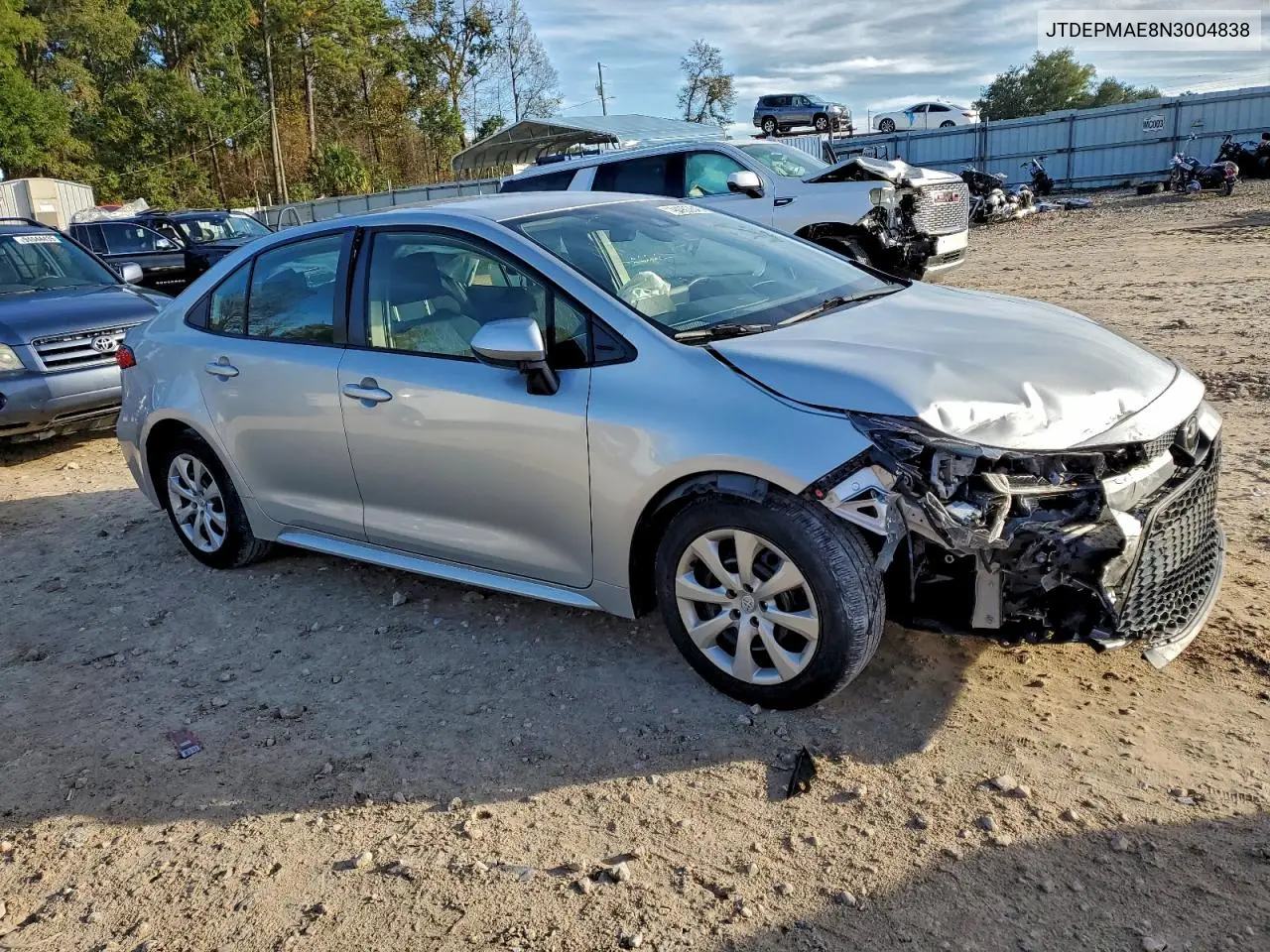 JTDEPMAE8N3004838 2022 Toyota Corolla Le