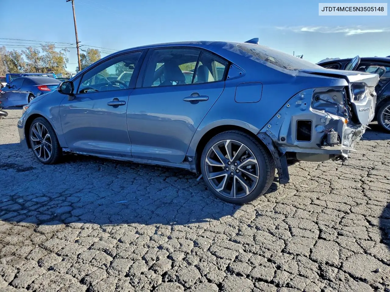 JTDT4MCE5N3505148 2022 Toyota Corolla Xse