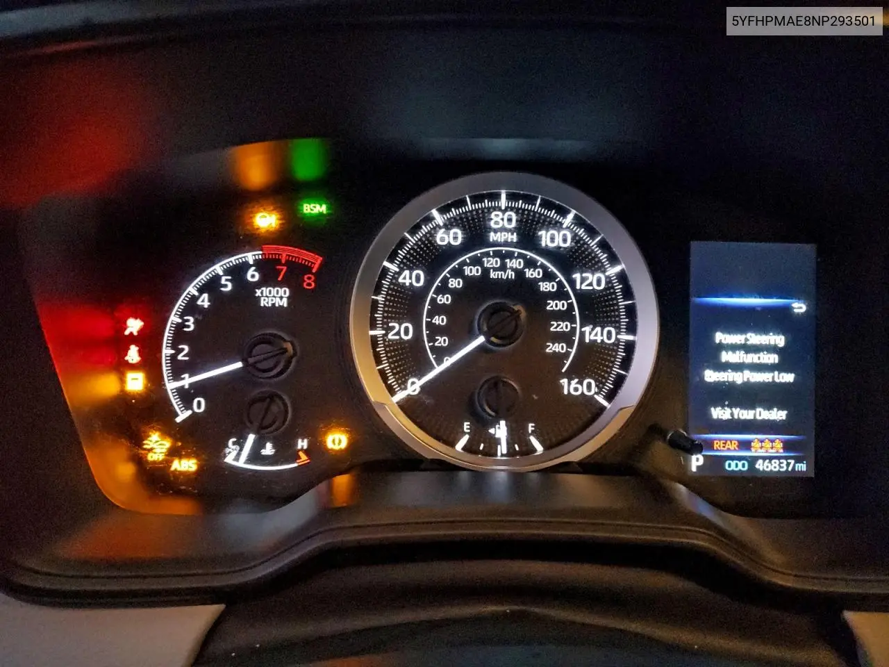 5YFHPMAE8NP293501 2022 Toyota Corolla Le