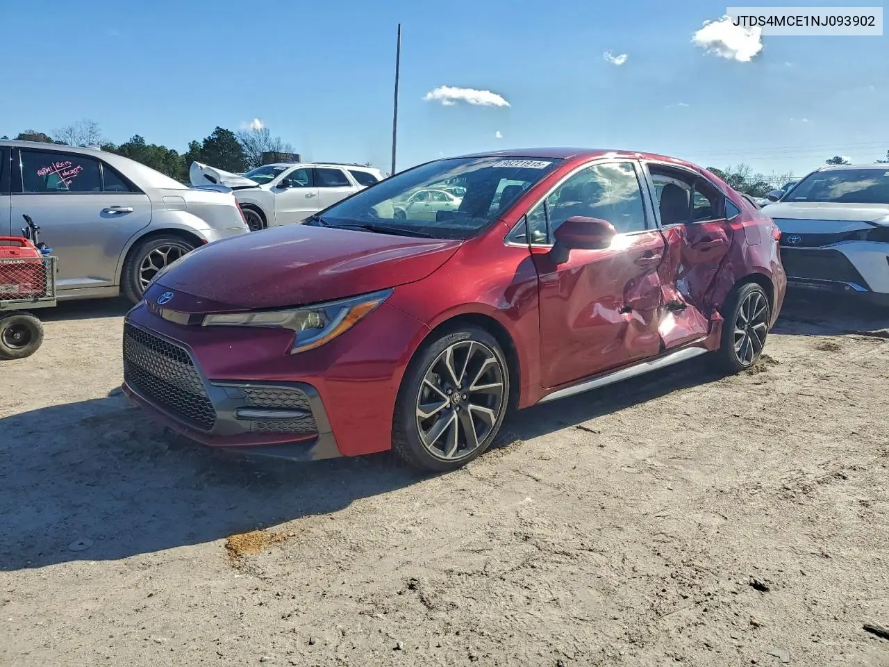 JTDS4MCE1NJ093902 2022 Toyota Corolla Se
