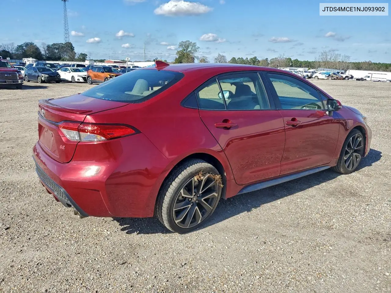 JTDS4MCE1NJ093902 2022 Toyota Corolla Se
