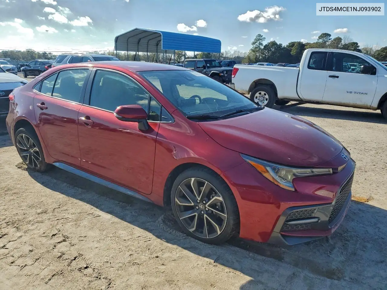 JTDS4MCE1NJ093902 2022 Toyota Corolla Se