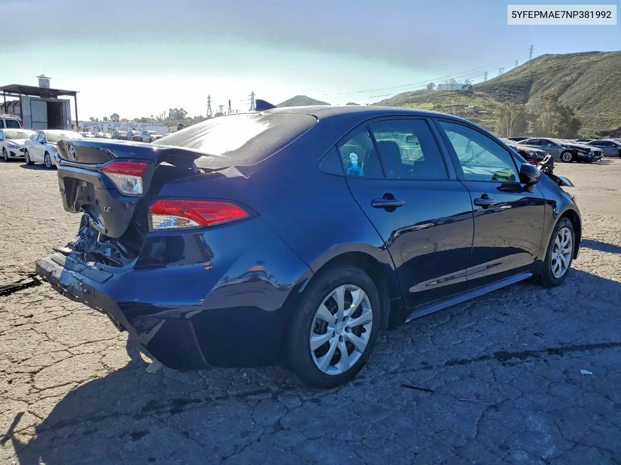 5YFEPMAE7NP381992 2022 Toyota Corolla Le