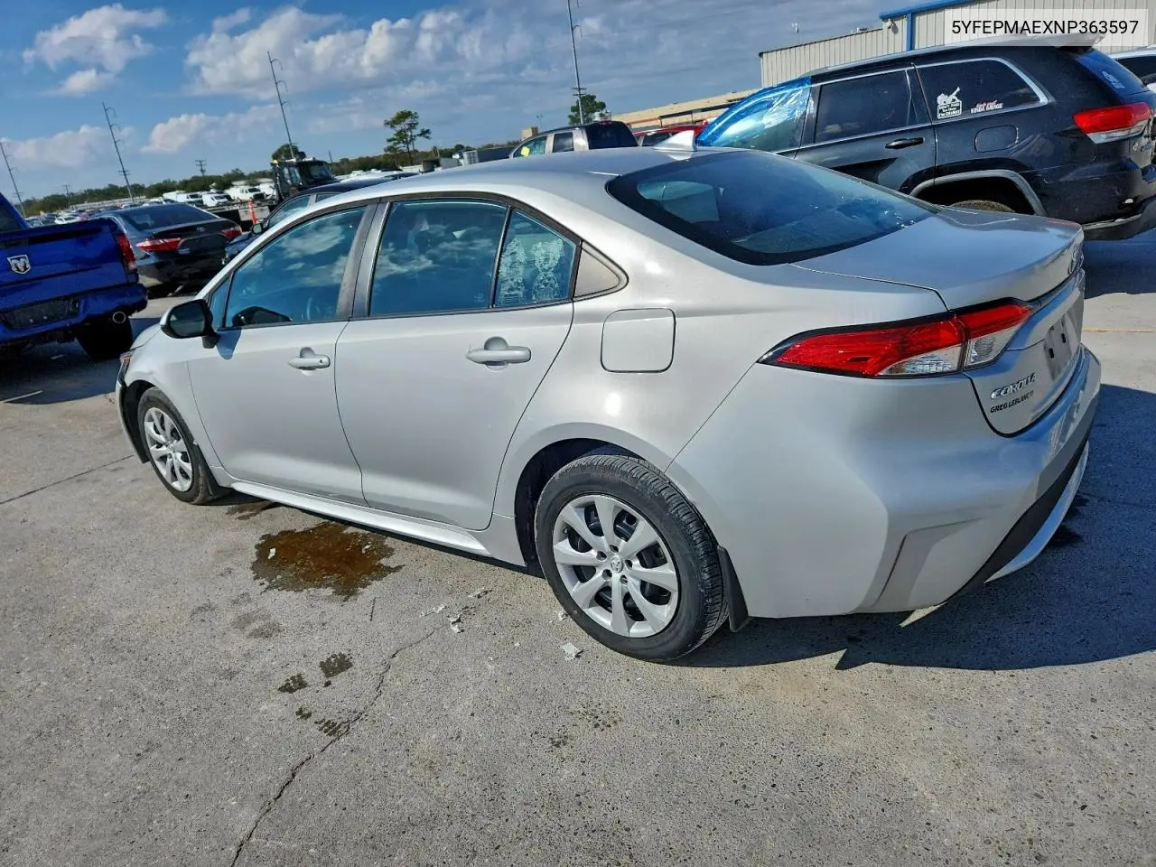 5YFEPMAEXNP363597 2022 Toyota Corolla Le