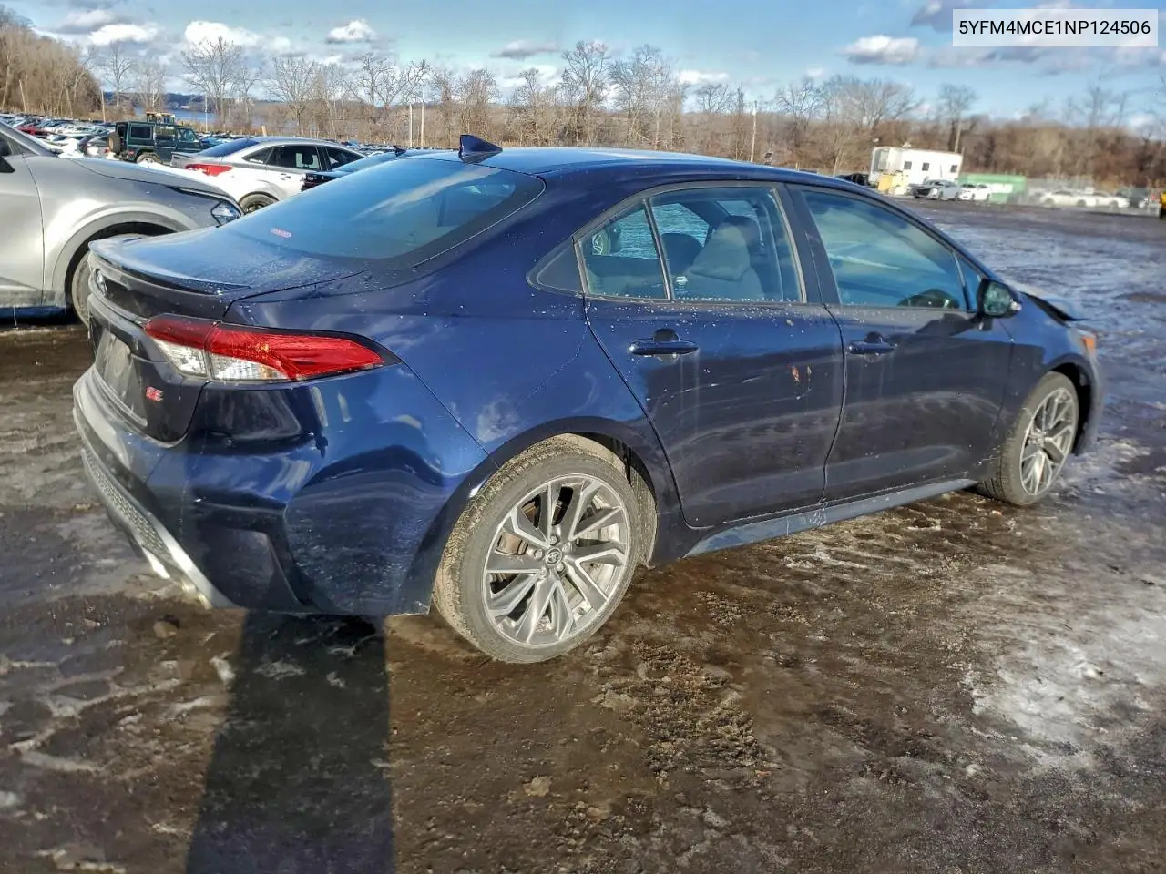 5YFM4MCE1NP124506 2022 Toyota Corolla Se